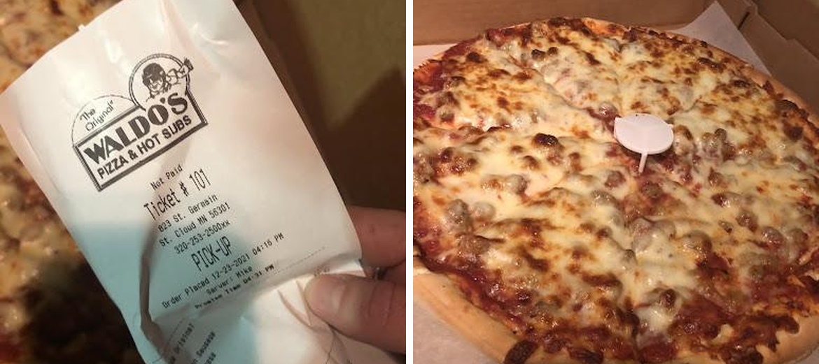 Waldo's Pizza Menu